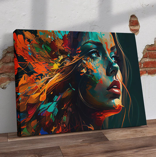 Painted Face Pre-Printed Canvas