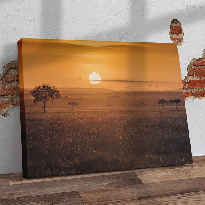 African Sunrise Pre-Printed Canvas